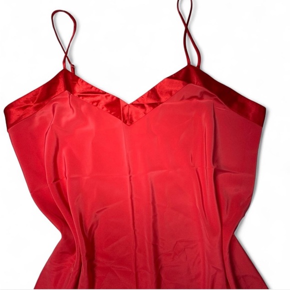 Lane Bryant‎ Vibrant Red Satin Slip Dress Nightgown with Adjustable Straps - Picture 5 of 6